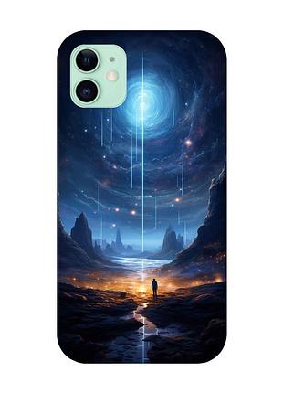 Магнитный чехол на iphone 11 с поддержкой magsafe :: космос (принт 244)