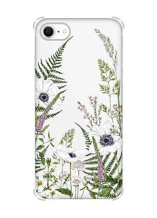 Чехол с утолщёнными углами для iphone 7/ 7s/ 8/ 8s :: цветы полевые (принт 363)