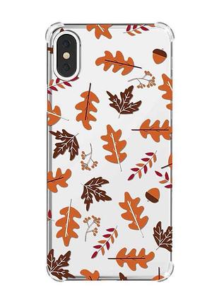 Чехол с утолщёнными углами на iphone x/xs :: осень (принт 107)