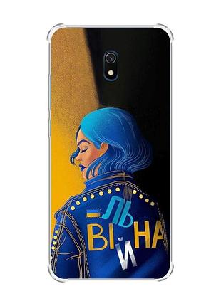 Чехол с утолщенными углами на xiaomi redmi 8a :: вольная (принт 252)