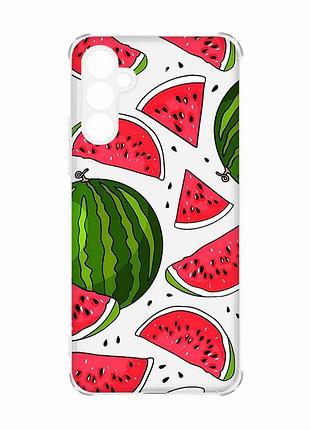 Чехол с утолщёнными углами на samsung galaxy a34 5g :: арбузы (принт 341)