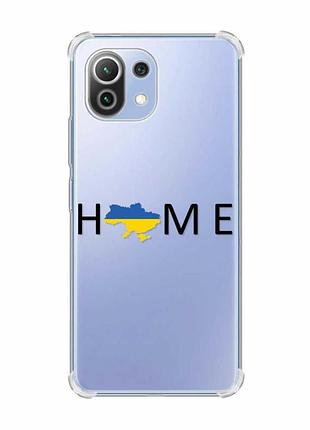 Чохол з потовщеними кутами на xiaomi mi 11 lite :: дім україна (патріотичний принт 72)