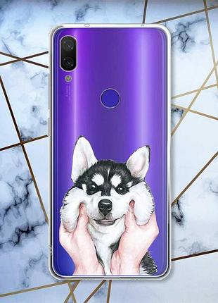 Прозорий чохол на xiaomi redmi note 7/7 pro :: мордочка /принт 121/