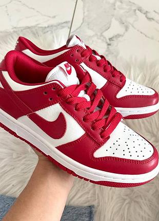 Nike dunk low red white 2