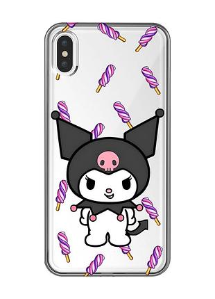 Прозрачный чехол на iphone xs max куроми (принт 390)