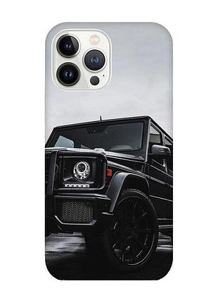 Магнитный чехол на iphone 14 pro max с поддержкой magsafe :: авто чёрное (принт 234)