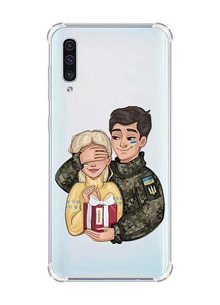 Чохол з потовщеними кутами на samsung galaxy а50 (2019) а505 :: подарунок перемога (принт 178)