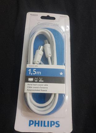 Коаксіальний антенний кабель philips swv2516w/10 довжиною 1,5 метра
