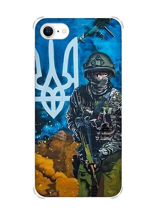 Чохол з потовщеними кутами на iphone 7/ 7s/ 8/ 8s :: військовий (патріотичний принт 349)