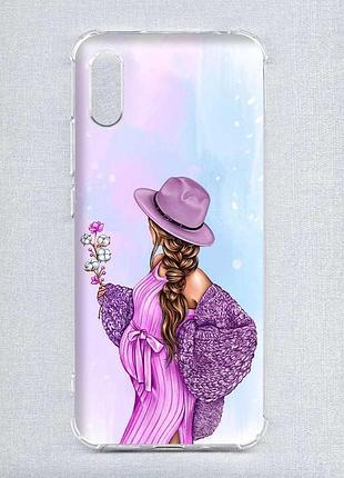Чехол с утолщёнными углами на xiaomi redmi 9a :: в ожидании девочки (принт 223)