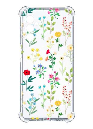 Чохол з потовщеними кутами на samsung galaxy s24 :: квітковий фон (принт 269)