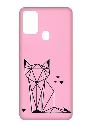 Матовий рожевий чохол на samsung galaxy m30s/m21 :: лисиця (принт 126)
