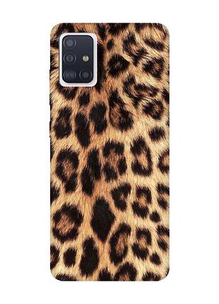 Матовый чехол с розовыми боками на samsung galaxy a71 / a715 :: леопардовый дизайн (принт 383)