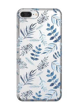 Прозрачный чехол на iphone 7 plus/8 plus :: растительный фон (принт 276)