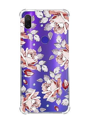 Чохол з потовщеними кутами на xiaomi redmi note 7/7 pro :: фон троянди /принт 273/