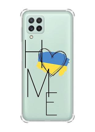 Чехол с утолщёнными углами на samsung galaxy m32/a22/m22 4g :: дом украина (принт 353)