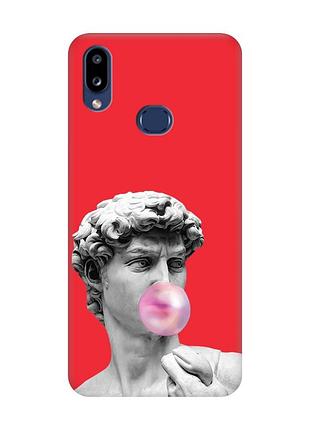 Матовий червоний чохол на samsung galaxy a10s (a107) :: скульптура (принт 352)