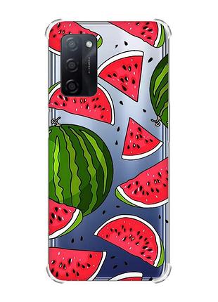 Чохол з потовщеними кутами на oppo a55 :: кавуни (принт 341)