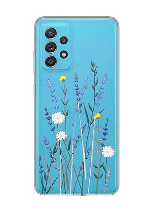 Прозрачный чехол на samsung galaxy a52 :: полевые цветы (принт 270)