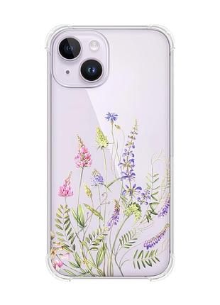 Чохол із потовщеними кутами на iphone 14 :: квіткова ідилія (принт 382)