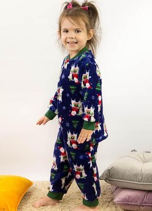 Пижама детская комбинезон кигуруми для сна махровая пижамка