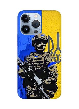 Чохол на apple iphone 13 pro :: солдат (патріотичний принт 350)