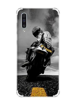Чехол с утолщёнными углами на samsung galaxy а50 (2019) а505 :: мото (принт 69)