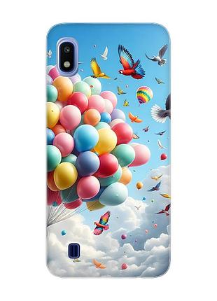 Чехол на samsung galaxy a10 (2019) a105 :: воздушные шарики (принт 365)