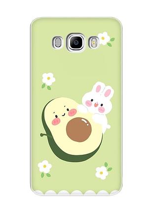 Чехол на samsung galaxy j7(2016) j710 :: авокадо и зайчонок (принт 311)