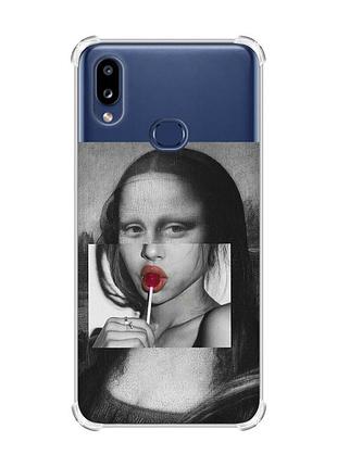 Чохол з потовщеними кутами на samsung galaxy a10s (a107) :: сучасна мона ліза (принт 351)