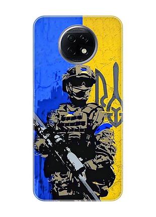Чехол для xiaomi redmi note 9t/redmi note 9 5g :: солдат (патриотический принт 350)
