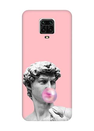 Матовий рожевий чохол на xiaomi redmi note 9 pro / 9s / 9 pro max :: скульптура (принт 352)