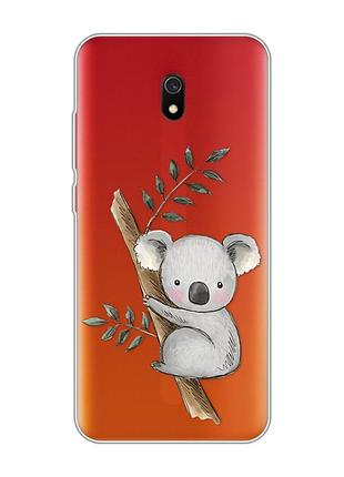Прозрачный чехол на xiaomi redmi 8a :: коала (принт 132)