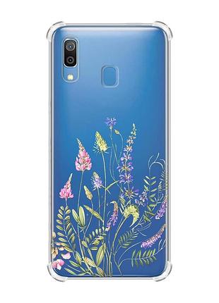 Чохол з потовщеними кутами на samsung galaxy a30 (2019)/a20 (2019) квіткова ідилія (принт 382)