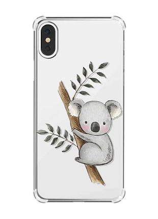 Чехол с утолщёнными углами на iphone x/xs :: коала (принт 132)