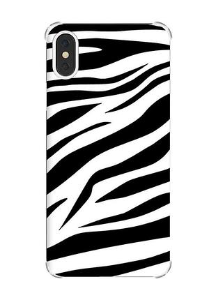Чехол с утолщёнными углами на iphone x/xs :: фон зебра (принт 92)
