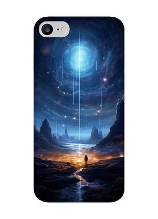 Чохол з рожевими боками на iphone 7 / 8 :: космос (принт 244)