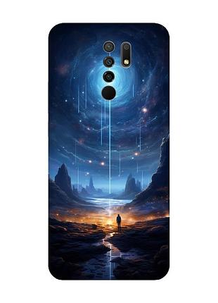 Чохол з рожевими боками на xiaomi redmi 9 :: космос (принт 244)