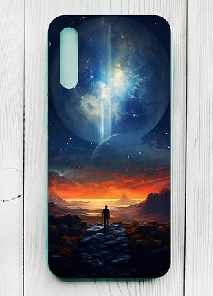 Чохол з бірюзовими боками на samsung galaxy a50 (2019) a505/a30s :: космос (принт 247)