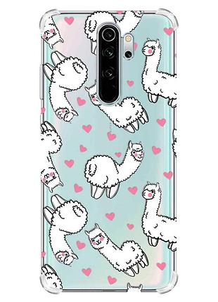 Чехол с утолщёнными углами на xiaomi redmi note 8 pro :: ламы (принт 95)