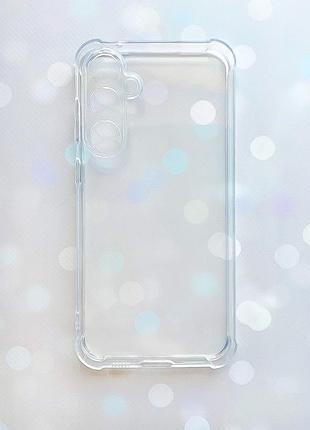 Прозорий силіконовий чохол з потовщеними кутами на samsung galaxy s23 fe