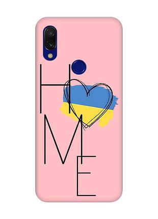 Матовый розовый чехол на xiaomi redmi 7 :: дом украина /принт 353/