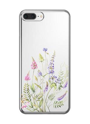 Прозорий чохол для iphone 7 plus / iphone 8 plus :: квіткова ідилія (принт 382)