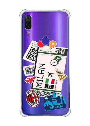 Чохол з потовщеними кутами на xiaomi redmi note 7/7 pro :: подорожі. італія /принт 325/