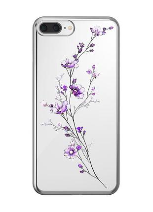 Прозорий чохол на iphone 7 plus/8 plus :: гілочка квітів (принт 278)