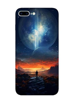 Чехол с бирюзовыми боками на iphone 7 plus/8 plus :: космос (принт 247)