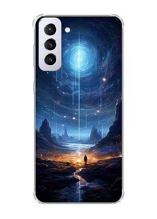 Чохол з потовщеними кутами на samsung galaxy s21 plus :: космос (принт 244)