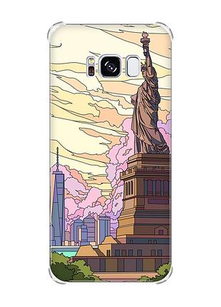 Чохол з потовщеними кутами на samsung galaxy s8 :: статуя свободи (принт 331)