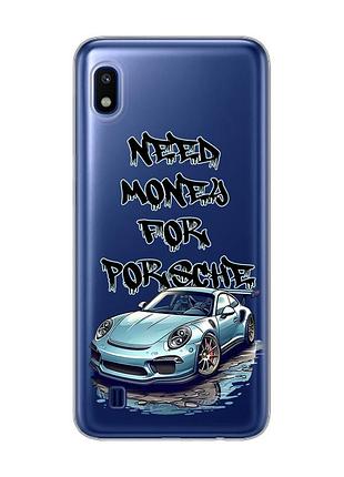 Прозрачный чехол на samsung galaxy a10 (2019) a105 :: хочу порше (принт 385)
