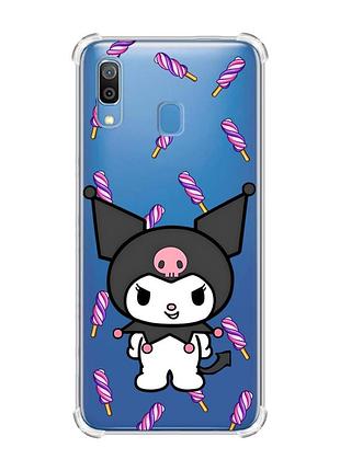 Чохол з потовщеними кутами на samsung galaxy a30 (2019)/a20 (2019) куромі (принт 390)